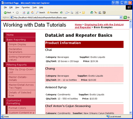 ASP.NET 2.0中怎么利用DataList和Repeater显示数据