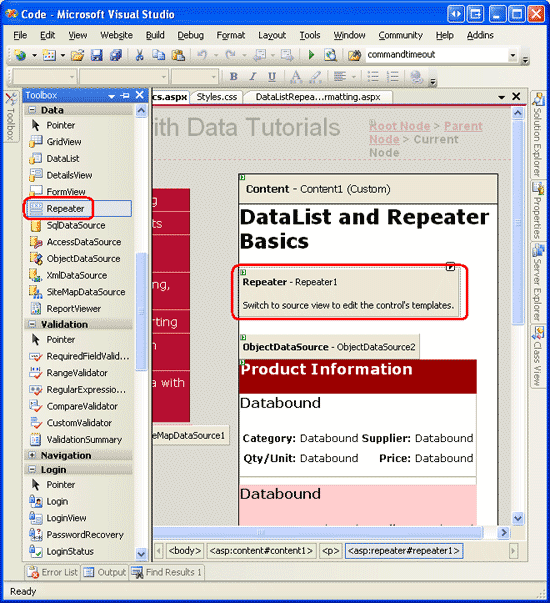 ASP.NET 2.0中怎么利用DataList和Repeater显示数据