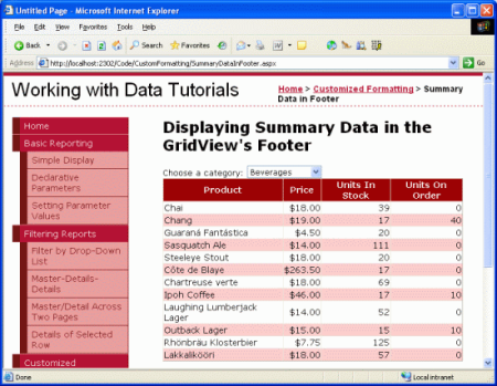 在ASP.NET 2.0中如何配置GridView页脚显示统计信息