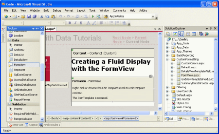 在ASP.NET 2.0中如何使用FormView模板