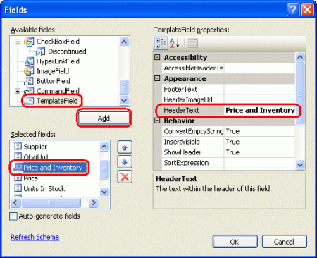 在DetailsView控件中如何使用TemplateField