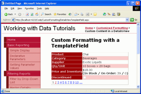 在DetailsView控件中如何使用TemplateField