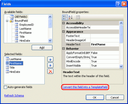 ASP.NET 2.0中TemplateField如何使用