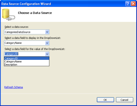 如何在ASP.NET 2.0中使用两个DropDownList过滤主/从报表