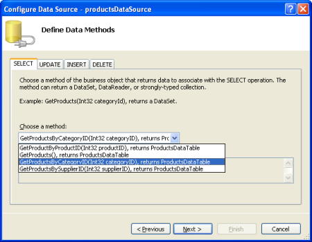 怎么在ASP.NET 2.0中使用DropDownList过滤主/从报表