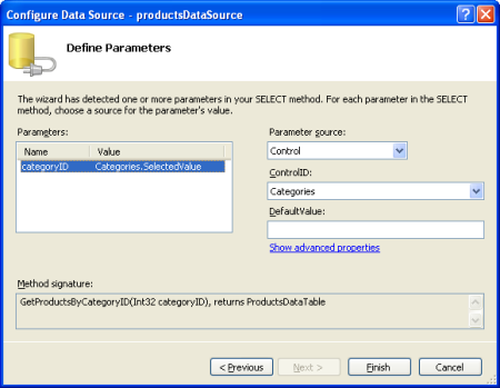 怎么在ASP.NET 2.0中使用DropDownList过滤主/从报表