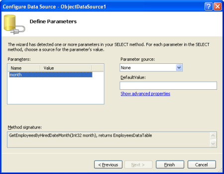 在ASP.NET 2.0中怎么设置ObjectDataSource的参数值