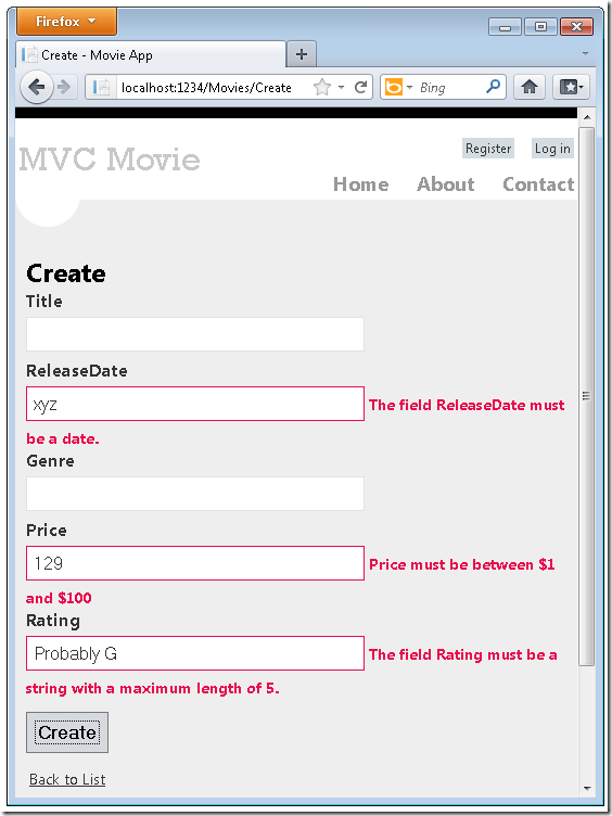 ASP.NET MVC4中怎么给数据模型添加校验器