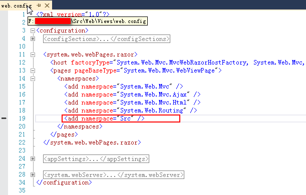 ASP.NET MVC命名空间时引起的错误怎么解决