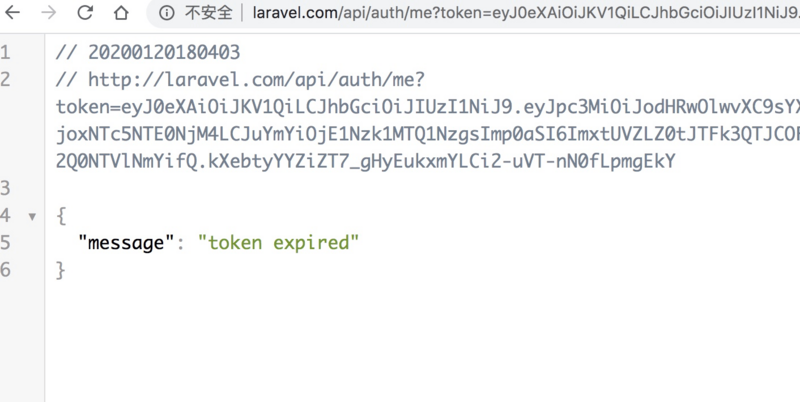 Laravel配合jwt的使用示例