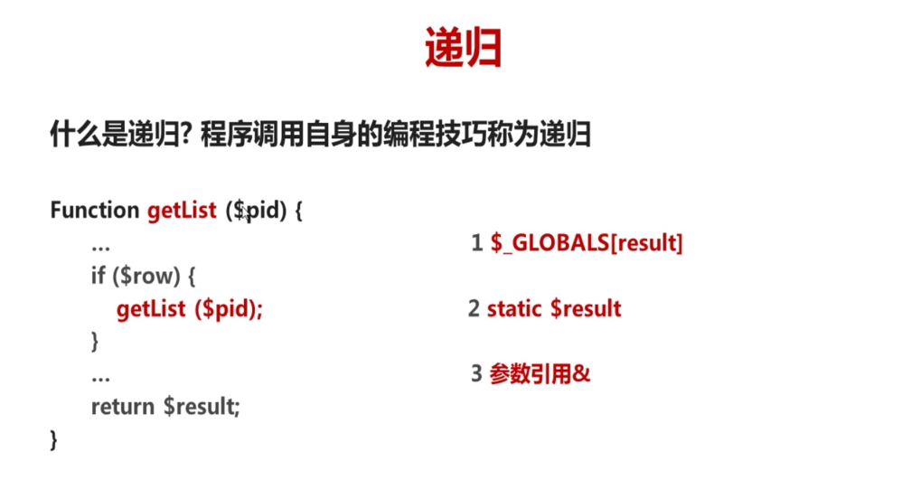 PHP无限极分类的原理