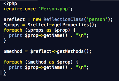 PHP中反射API的示例分析