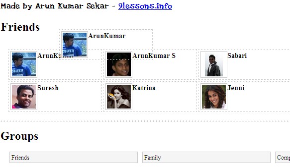 PHP如何实现Google plus的好友拖拽分组效果