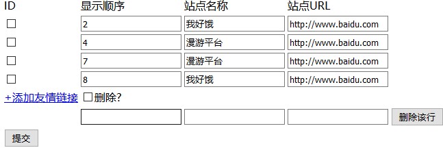 Yii针对添加行如何实现增删改查操作