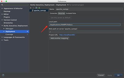 Mac版PhpStorm之XAMPP整合apache服务器配置的示例分析