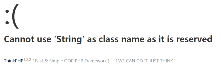thinkphp在php7环境中提示Cannot use ‘String’ as class name as it is reserved怎么办