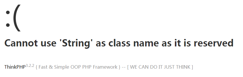 thinkphp在php7環(huán)境中提示Cannot use ‘String’ as class name as it is reserved怎么辦