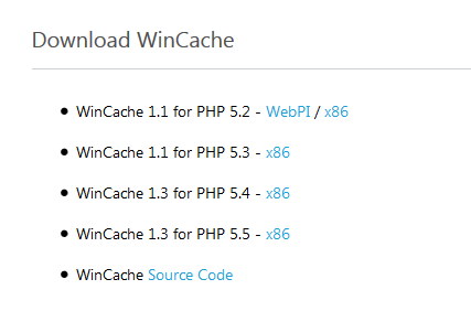 wincache中无法支持64位的PHP如何解决