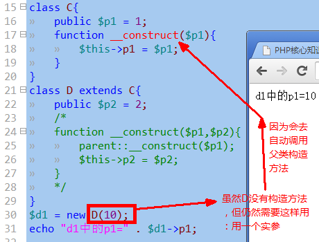 php析构方法在继承中表现的示例分析