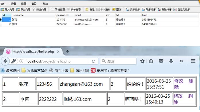 PHP连接数据库如何实现注册页面的增删改查操作
