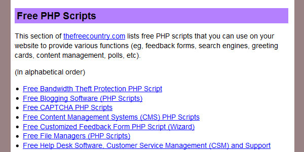 有哪些提供免费PHP脚本下载的网站