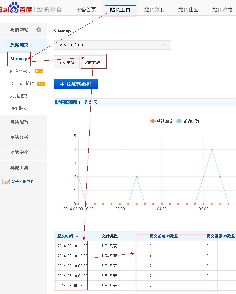 百度实时推送api接口的应用案例