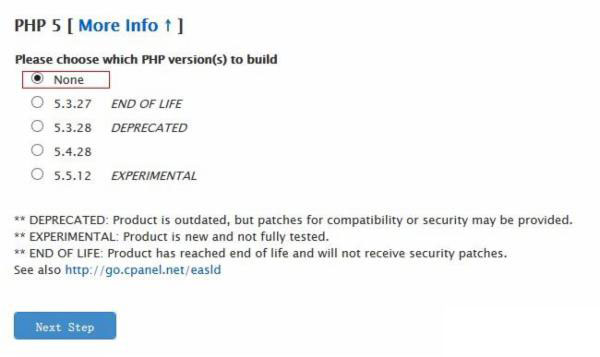 php5.2.17无法在cPanel中安装如何解决