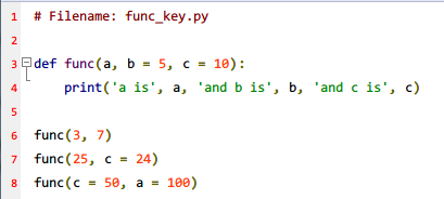python函数默认参数值及关键参数是什么
