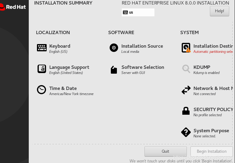 安装redhat 8.0红帽系统的方法