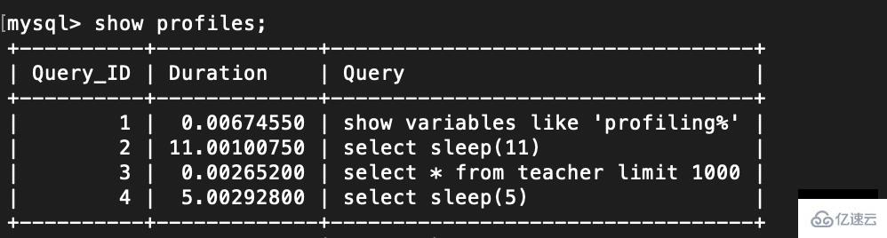 mysql的慢查询分析调优工具show profile怎么用
