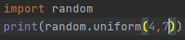 python如何使用uniform(x,y)生成随机数