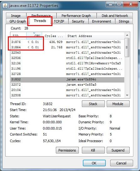 怎么在windows环境找出java程序中cpu占用高的线程