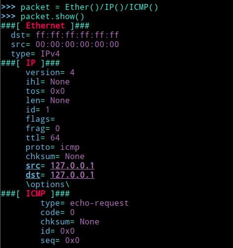 怎么在python中利用scapy模块实现一个ping扫描功能