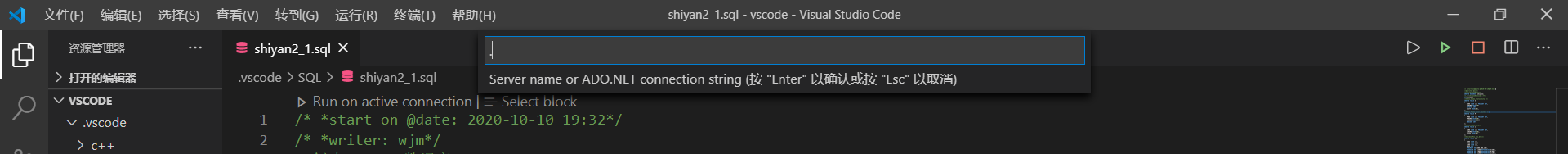 如何在Vscode中使用SQL語句