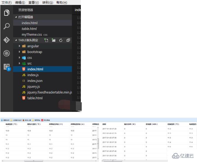 css怎么让表格某一行固定不动