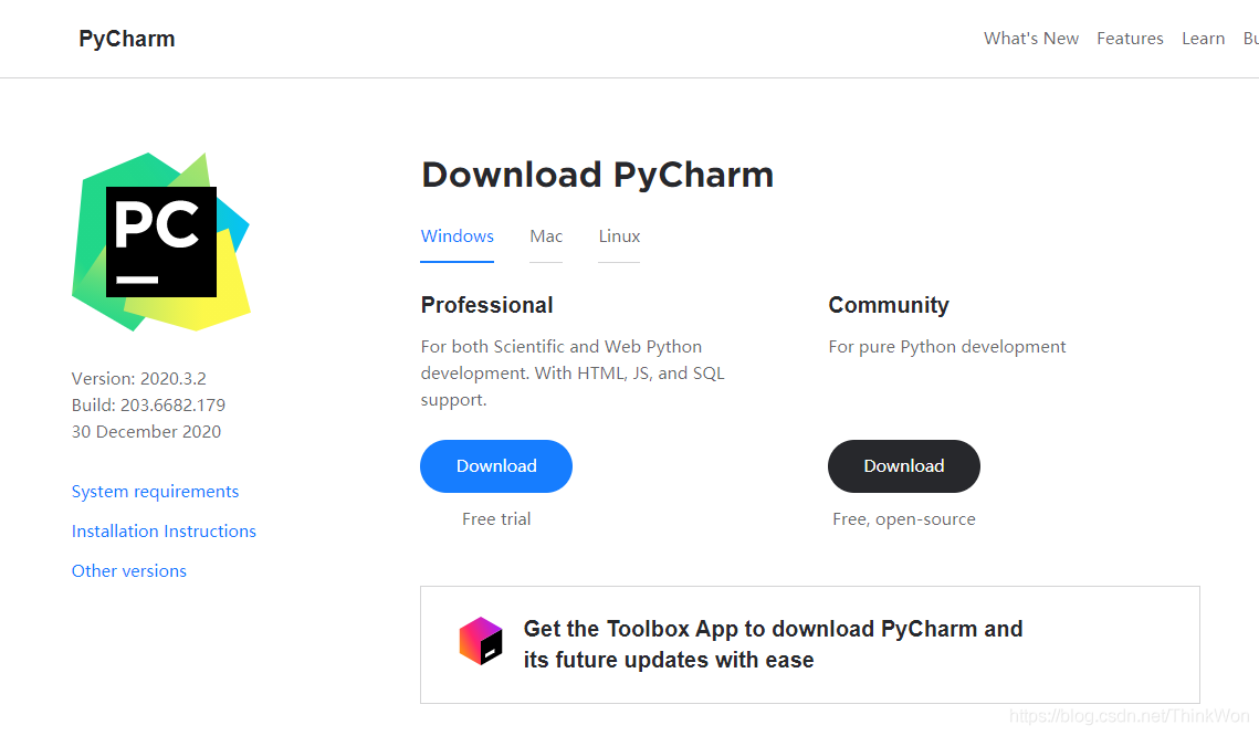 PyCharm2020.3.2安装的方法