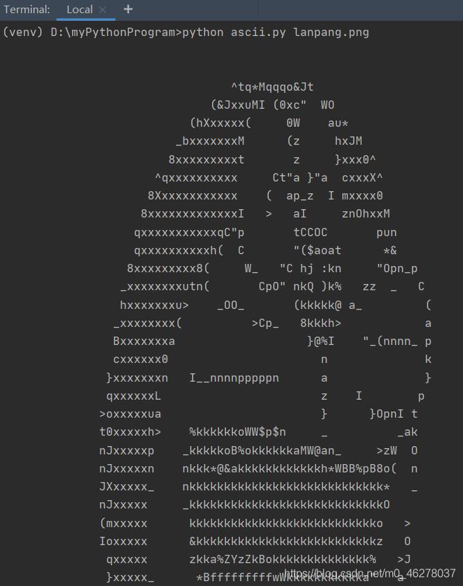 使用python怎么将一张图片转换为字符画