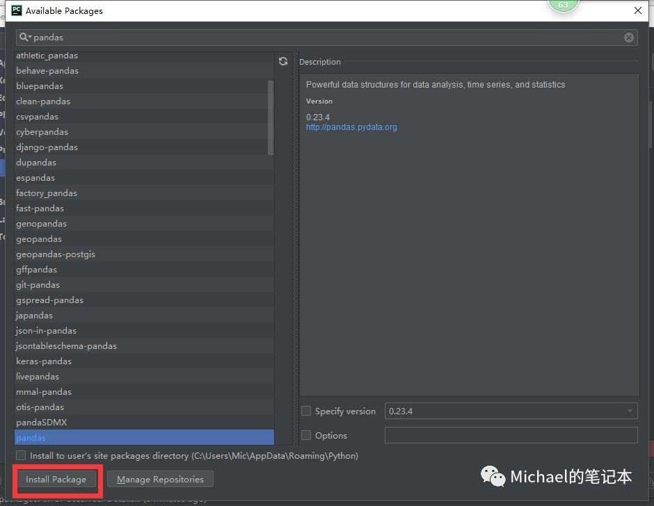 如何在Pycharm中安装Pandas库