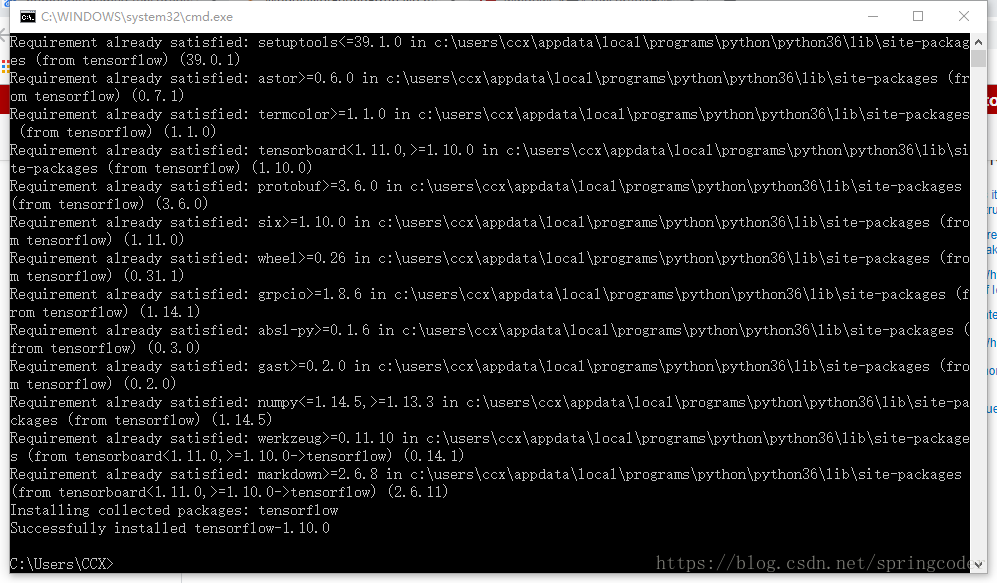 使用pip安装tensorflow时出现no module named tensorflow.python 报错如何解决