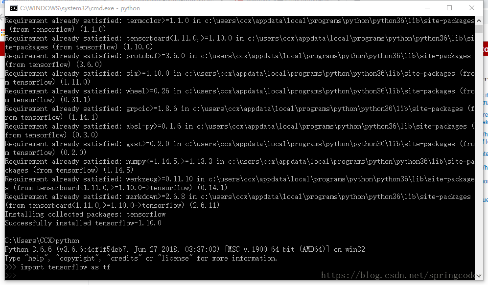 使用pip安装tensorflow时出现no module named tensorflow.python 报错如何解决