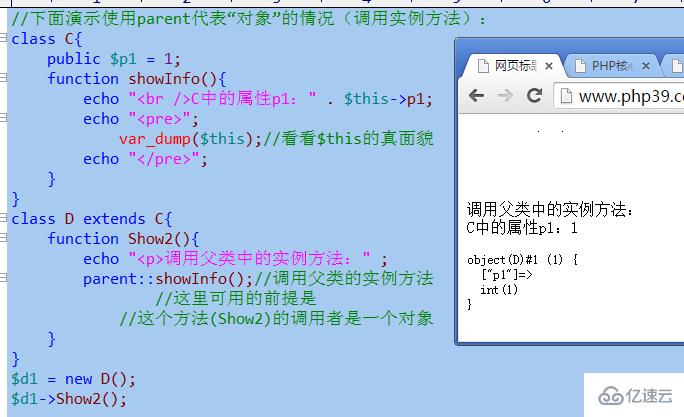 PHP中parent关键词指的是什么