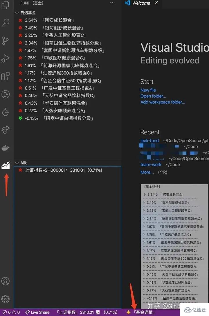 如何在VSCode中查看股票和基金信息