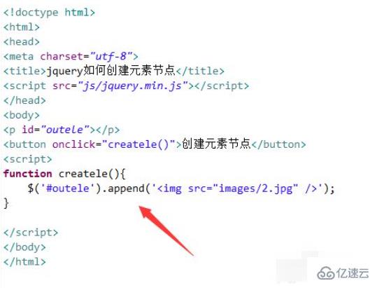 jquery如何创建元素节点