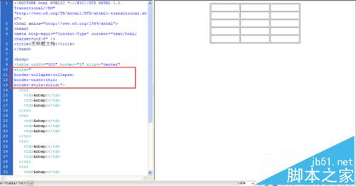 Dreamweaver中怎么让html网页中的table边框细线显示