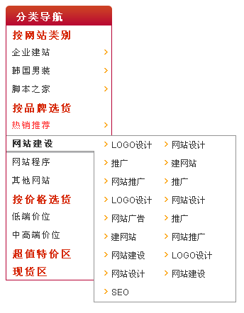 怎么用DIV+CSS實(shí)現(xiàn)仿電商網(wǎng)站導(dǎo)航條效果