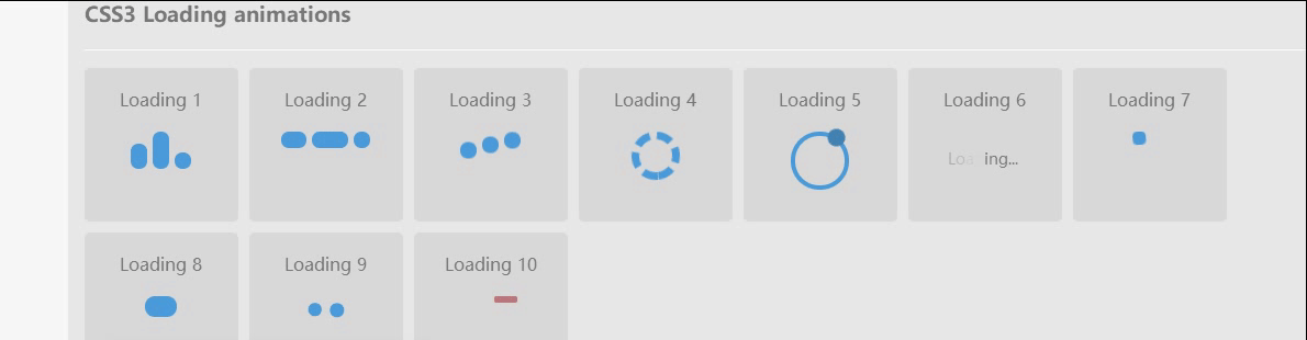 10种CSS3实现的loading动画的方式介绍