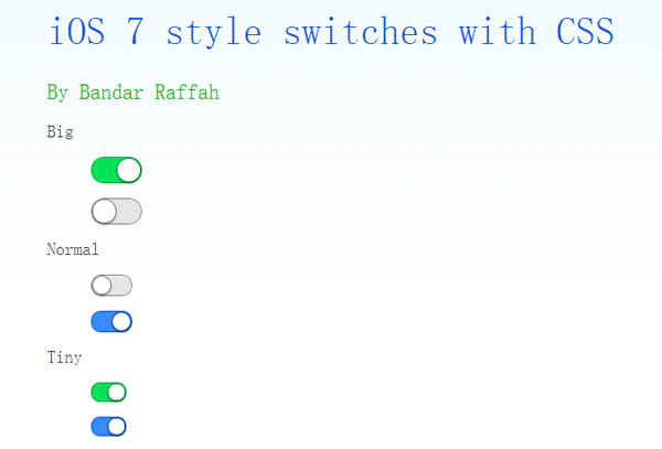 怎么用css实现switches开关按钮