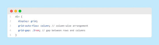 在CSS网格布局中的列如何填充项目