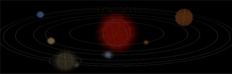 css3+js如何实现3D行星运转效果