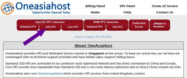 如何购买新加坡OneAsiaHost VPS主机